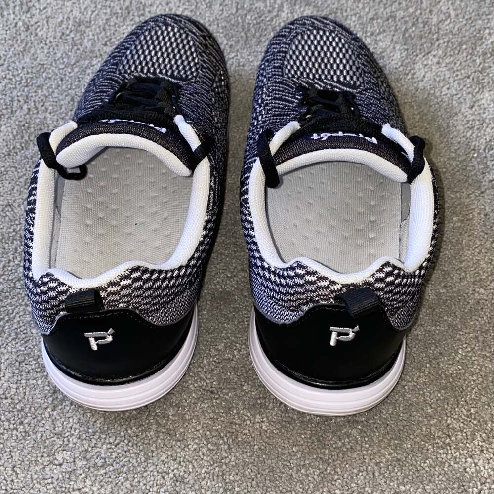9.5 Propet TravelFit Pro Black & White Womens Sneakers Shoes - Picture 5 of 8